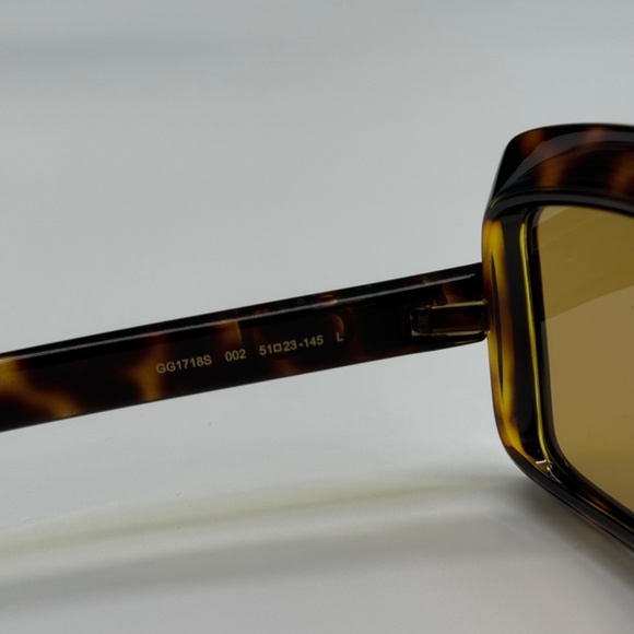 NEW GG1718S 002 GUCCI HAVANA YELLOW SQUARE WOMEN GUCCI SUNGLASSES - Picture 8 of 11